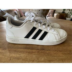 adidas Kids White and Black Sneakers